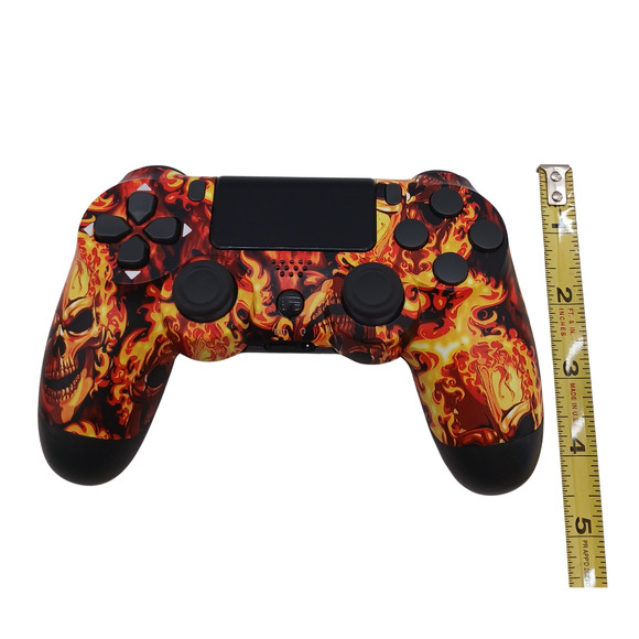 Custom Flame Skull Wireless PS4 Controller BGP-2016 by 4Games Tested Works - Picture 8 of 9